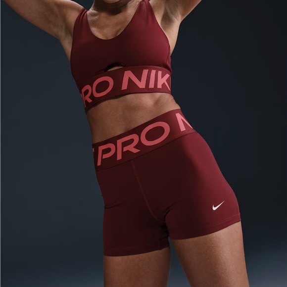 Nike SET Pro Sculpt Womens High-Waisted 3" Biker Shorts AND Sports Bra - Picture 1 of 7